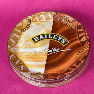 Vintage Baileys Irish Cream Thick Glass Bar Bottle Coaster